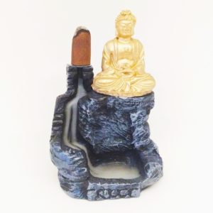 Incensário Cascata Decoração Buda em Resina
