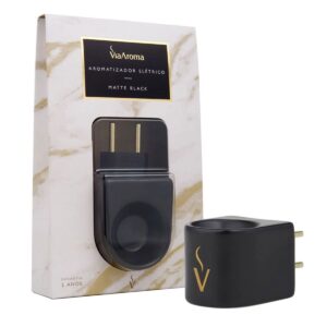 Difusor Aromatizador Elétrico Porcelana Bivolt Matte Black Via Aroma