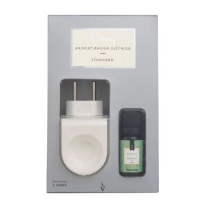 Difusor Aromatizador Elétrico Bivolt Standard Branco com Essência Bamboo Via Aroma